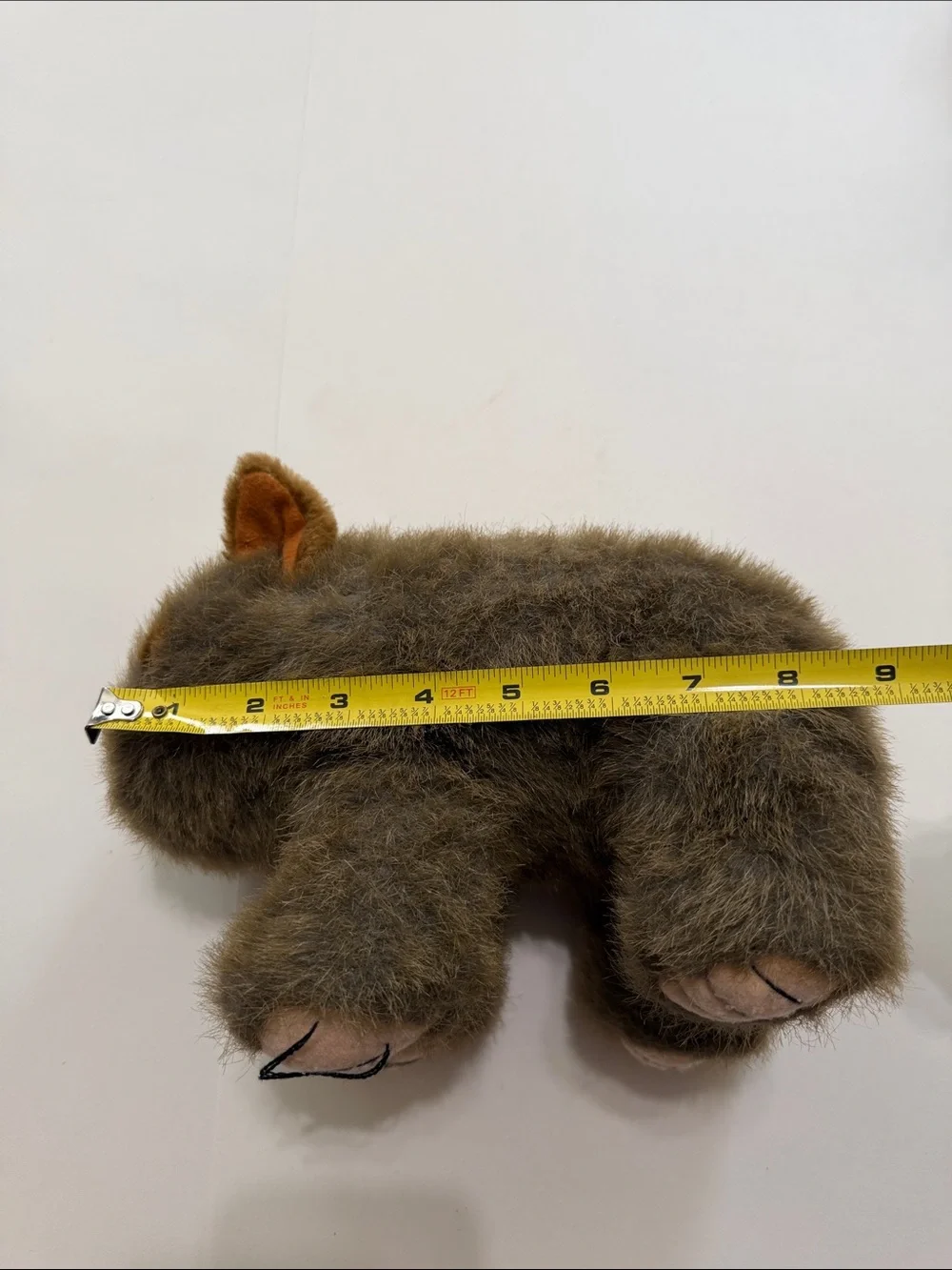 Vintage Plush Small Pet Bunny Toy - Brown Australian Wombat